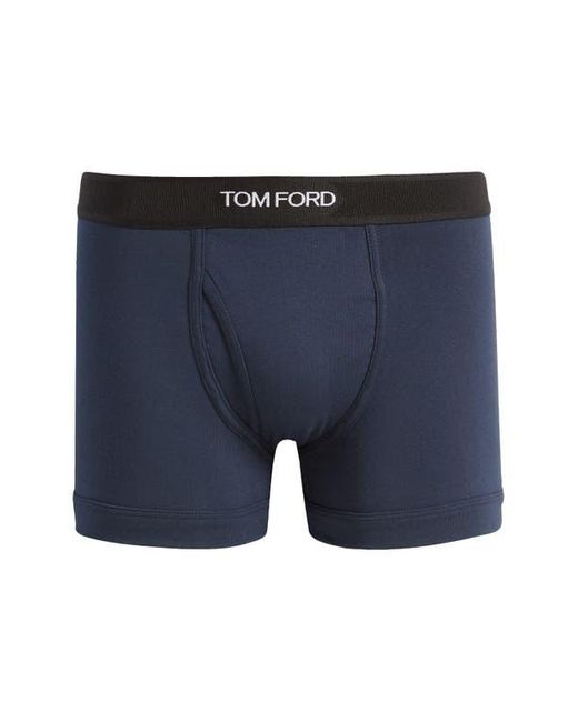 Tom Ford Blue Cotton Stretch Jersey Boxer Briefs for men