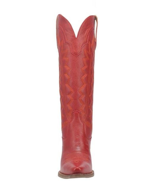 Dingo Red Knee High Western Boot
