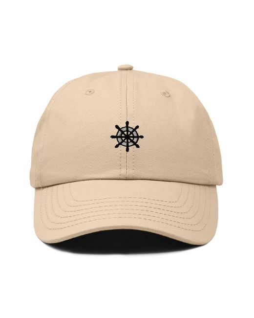 Alix Natural Ship Wheel Dad Hat for men