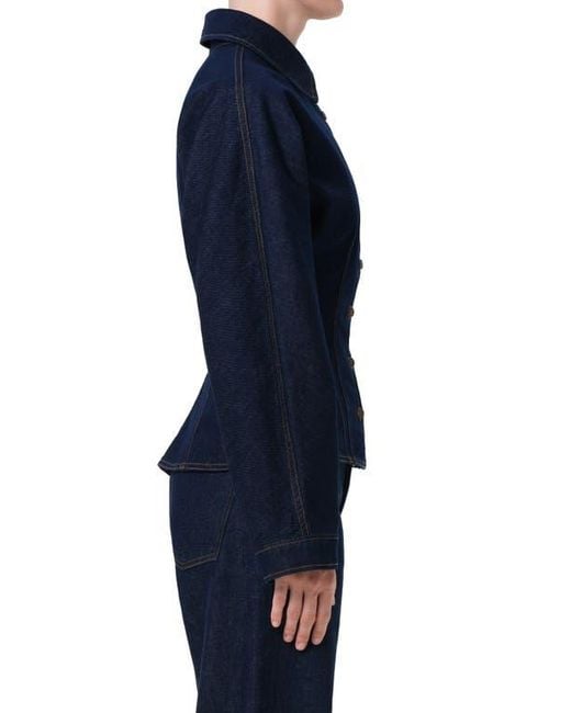 Agolde Blue Devon Denim Button-Up Shirt