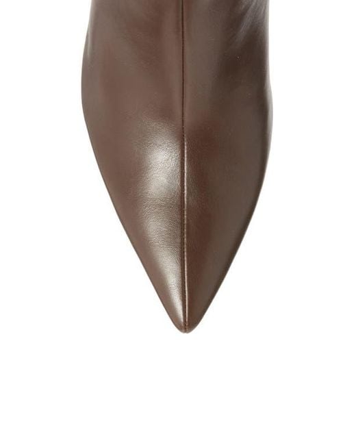 Open Edit Brown Elara Pointed Toe Knee High Boot