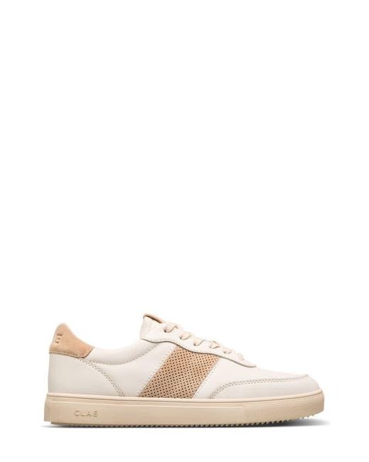 CLAE White Davis Perforated Low Top Sneaker for men