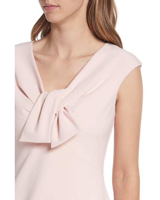 Harper Rose Pink Tie Front Cap Sleeve Sheath Dress