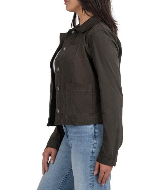 Kut From The Kloth Black Maddie Faux Suede Trucker Jacket