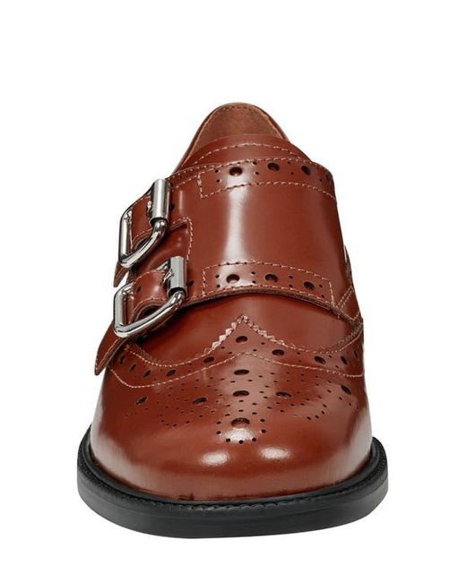 Marc Fisher Parker Wingtip Monk Strap Shoe in Brown Lyst