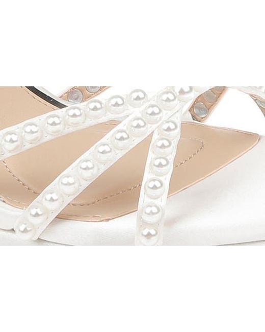 Badgley Mischka White Iona Ankle Strap Sandal