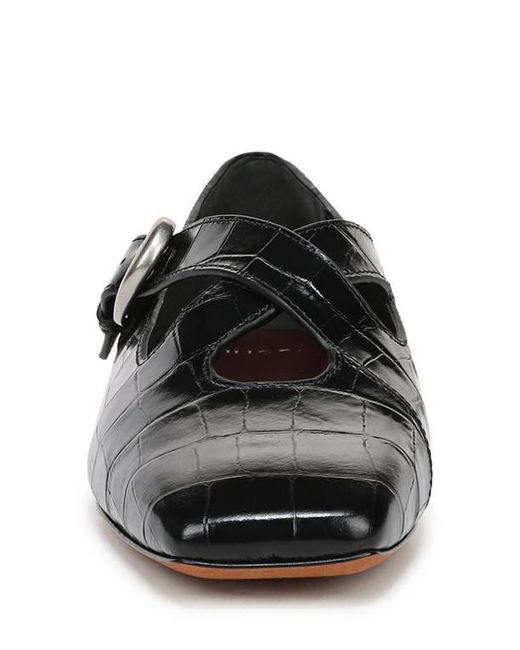 Vince Black Cici Cross Strap Flat
