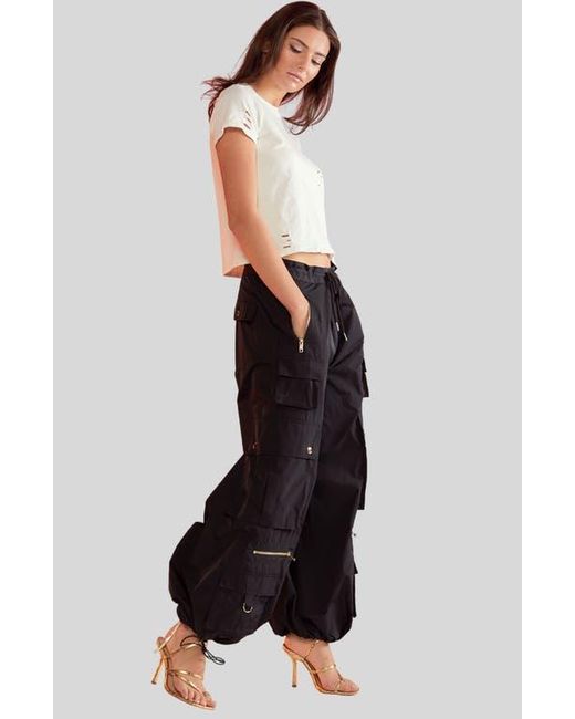 Cynthia Rowley Black Kim Cargo Pant