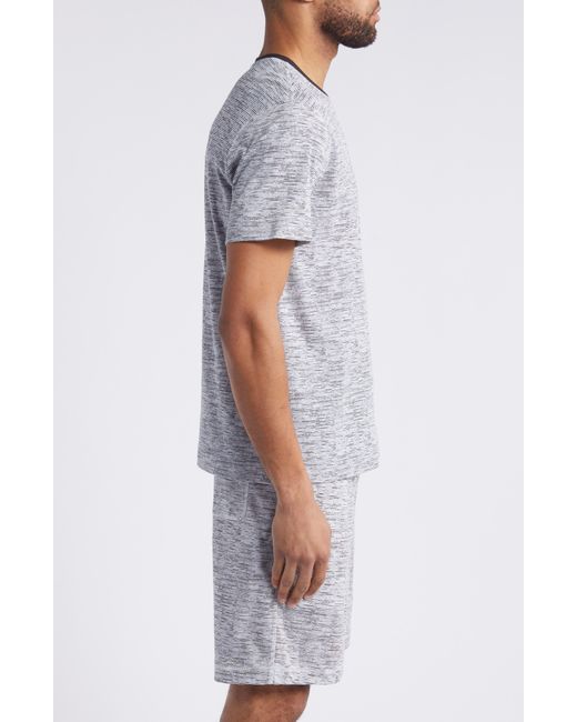 Daniel Buchler Blue Stripe Cotton Pajama T-shirt for men