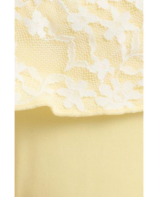 PacSun Yellow Annalise Lace Ruffle High Leg Bikini Bottoms