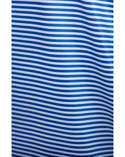 Bugatchi Blue Three-Button Performance Polo for men