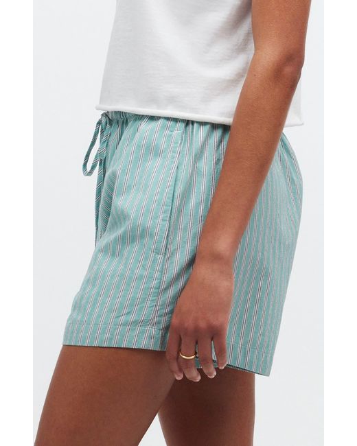 Madewell Blue Drawstring High Waist Mid-length Shorts