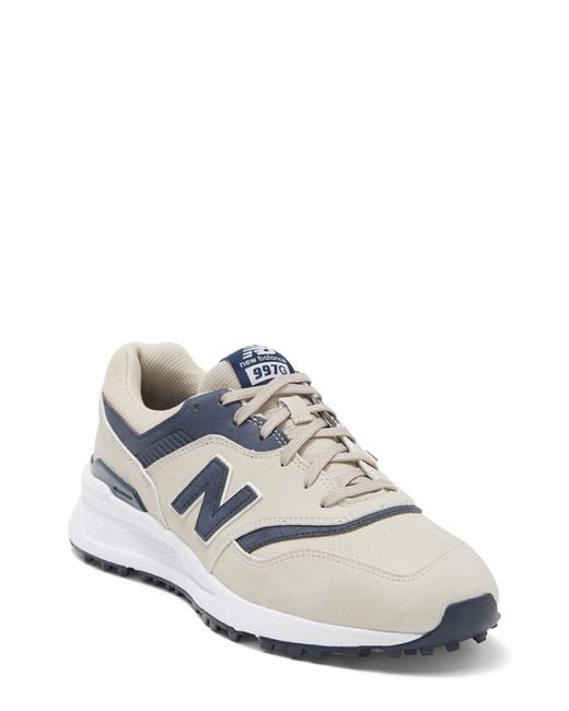 New Balance 997 Sl Waterproof Golf Shoe in White for Men Lyst