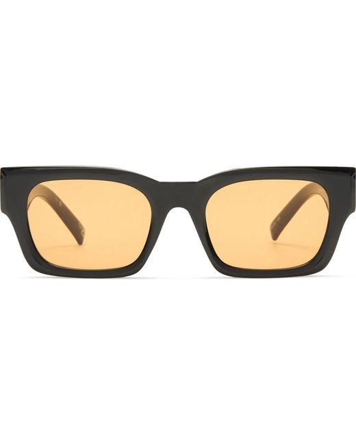 Le Specs Black Shmood 52Mm Rectangular Sunglasses