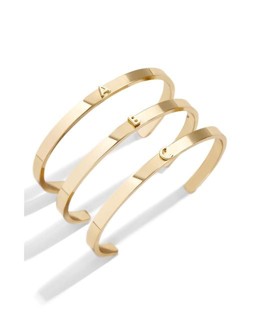 BaubleBar Initial Cuff Bracelet Lyst