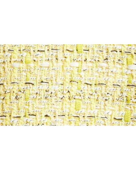 St. John Yellow Metallic Tweed One-Button Jacket