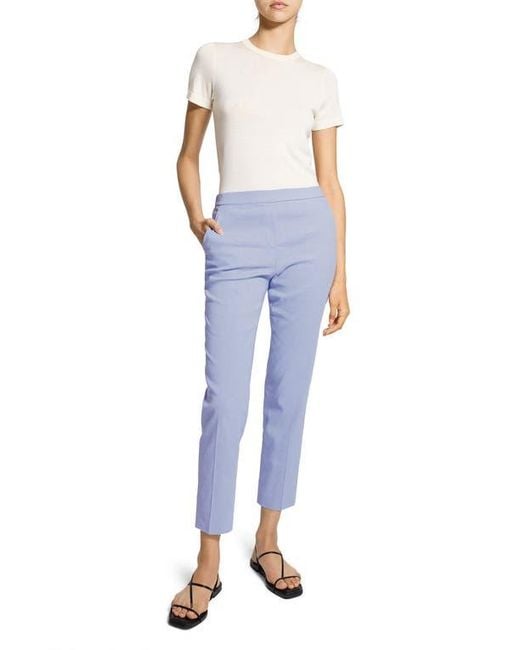 Theory Blue Treeca Pull-On Pants