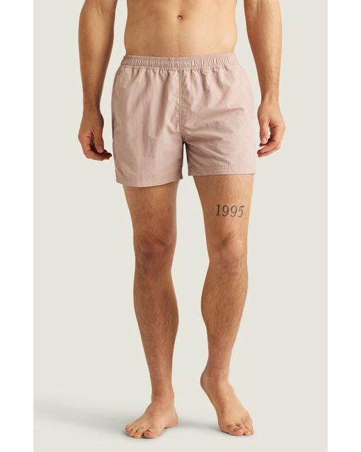 AUTO-REPLY™ Pink Sebastian Solid 4-Inch Nylon Swim Trunks for men