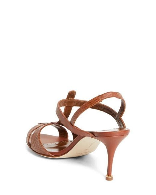Manolo Blahnik Brown Retauxlo T-Bar Slingback Sandal