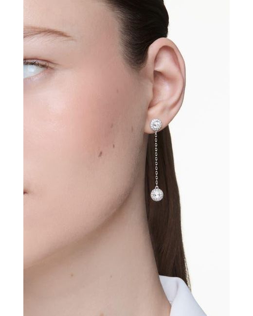 Swarovski White Una Linear Drop Earrings
