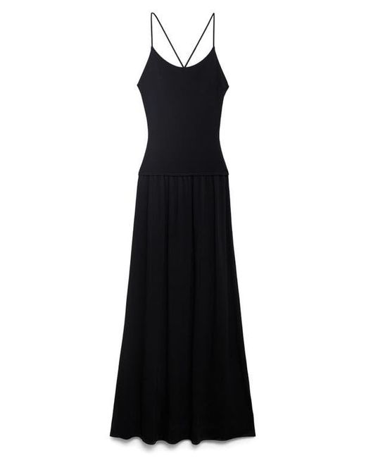 Mango Black Strappy A-Line Dress