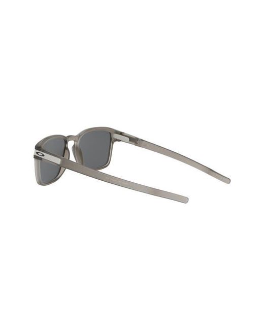 Oakley Gray Latch 55Mm Prizm Rectangular Sunglasses for men