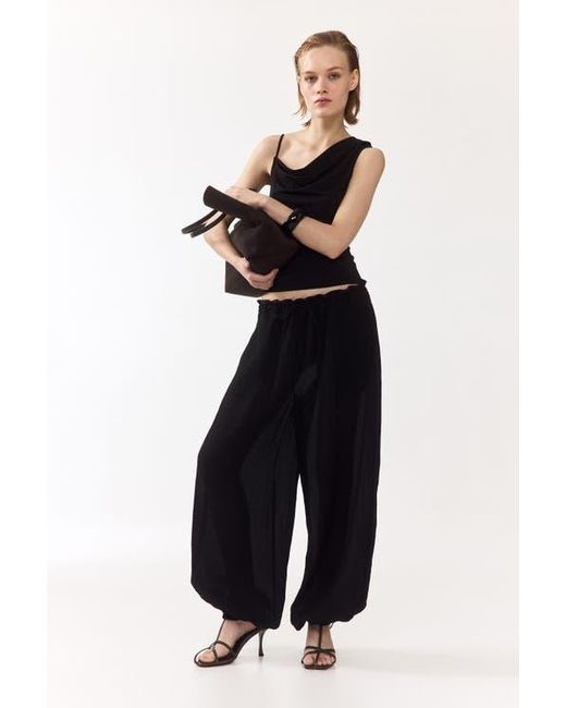 H&M Black Balloon Drawstring Trousers