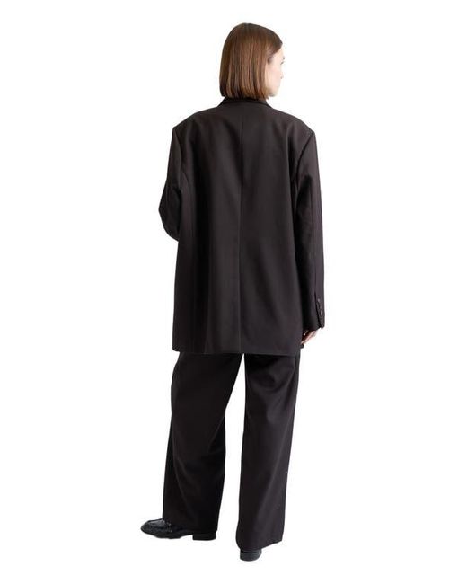 ALMINA CONCEPT Black Oversized Double Button Blazer