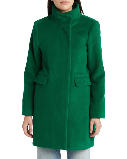 Sam Edelman Green Longline Wool Blend Coat
