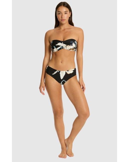 Sea Level Black La Luna Twist Front Bandeau Bikini Top