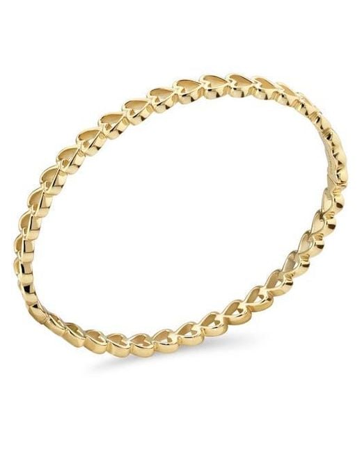 DEVATA Metallic Open Heart Bangle Bracelet