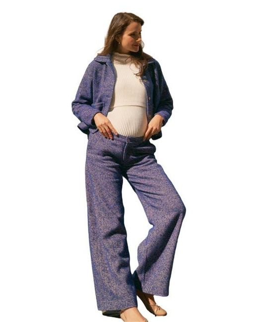 Cache Coeur Blue Pippa Maternity Jacket
