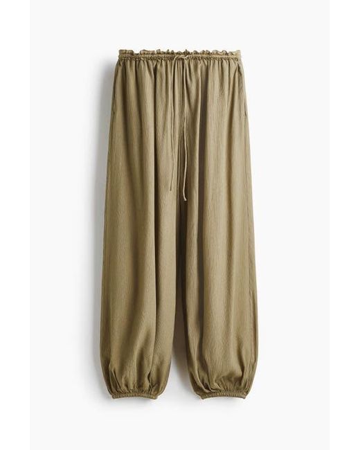 H&M Green Balloon Drawstring Trousers
