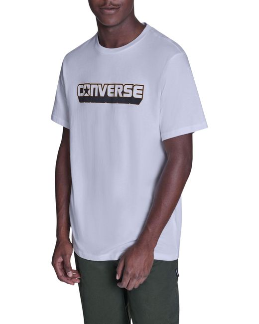 Converse Blue Dimension Logo Tee for men