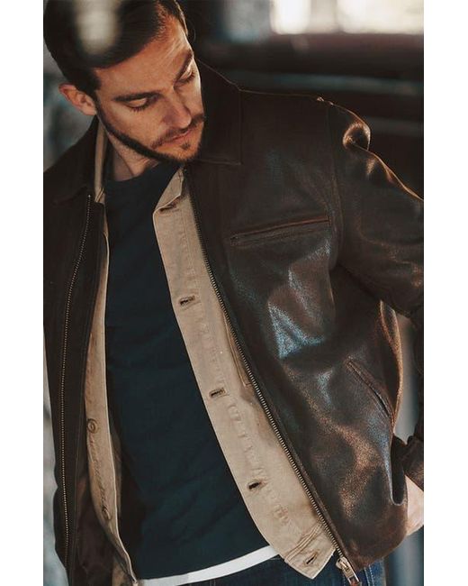Last Wolf Brown Rainier Moto Jacket for men