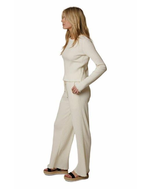 LEISURE LAB Natural Cotton Rib Long Sleeve