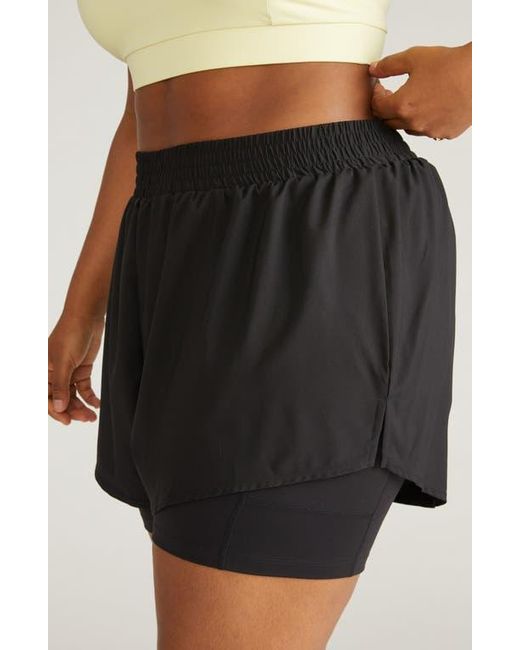 UNIVERSAL STANDARD Black Active Shorts