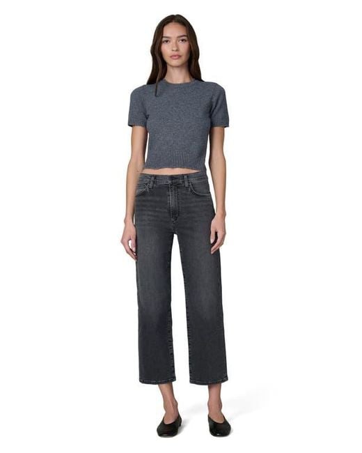 Joe's Jeans Blue The Steph Shrunken Short Sleeve Sweater