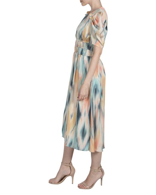 Julia Jordan Multicolor Abstract Print Midi Dress