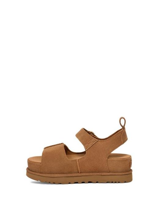 Ugg Brown Goldenstar Platform Sandal