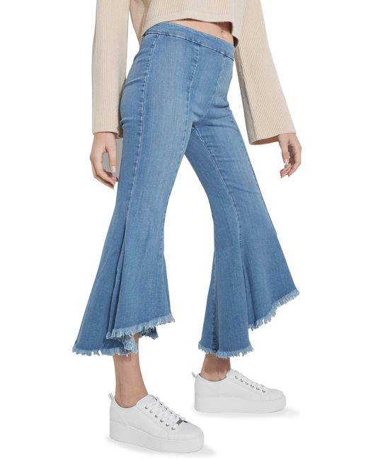 Guess Blue Sofia 1981 Frayed Ankle Flare Jeans