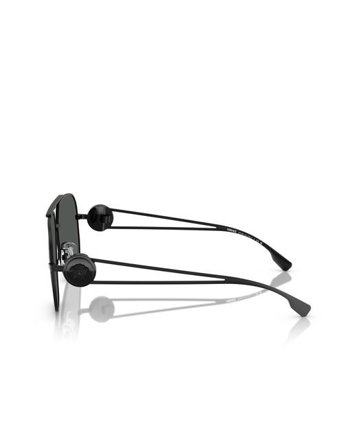 Versace Black 62mm Medusa Medallion Oval Sunglasses for men