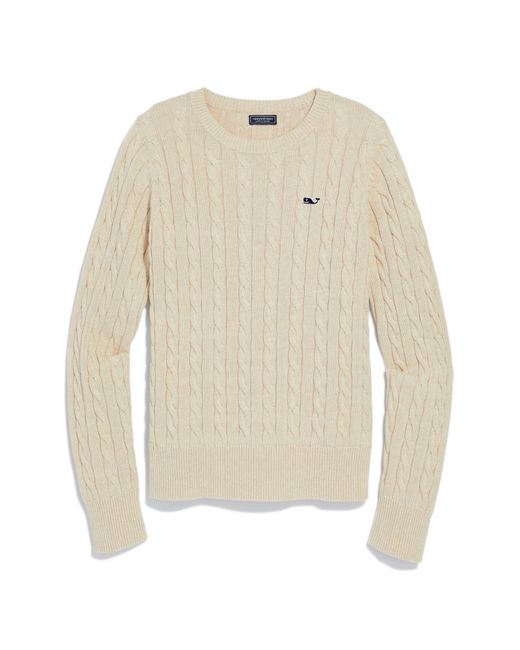 Vineyard Vines White Cable Stitch Cotton Sweater