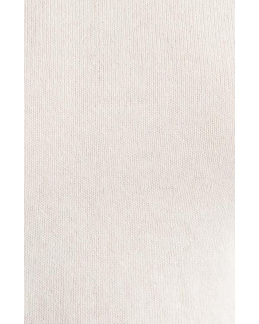 Reformation White Lian Crewneck Cashmere Sweater