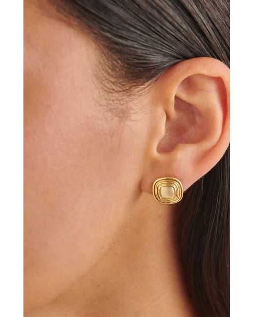 Katie Loxton Metallic Sofia Button Stud Earrings