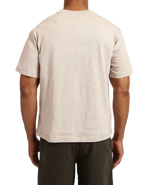 Mavi White Cotton Slub T-shirt for men