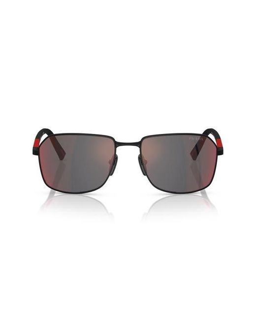 Prada Linea Rossa Multicolor 57Mm Rectangular Sunglasses for men