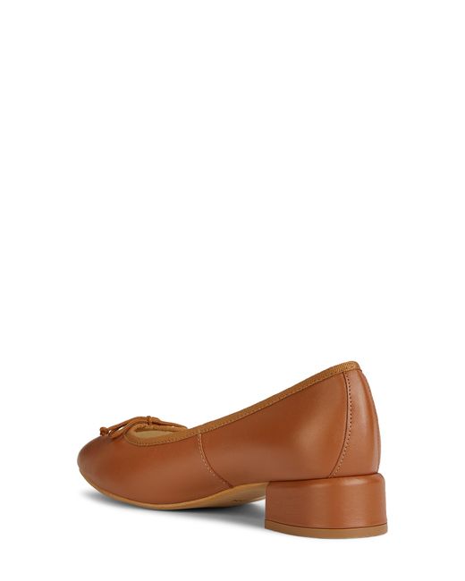 Geox Brown Floretia Water Resistant Ballet Pump