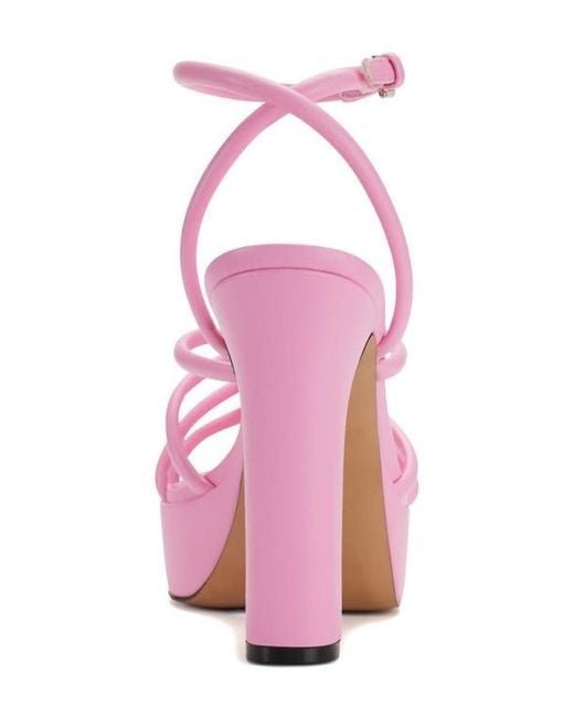 DKNY Pink Ankle Strap Platform Sandal