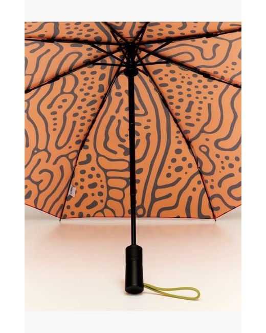 Original Duckhead Orange Compact Umbrella With Automatic Open-Close Function